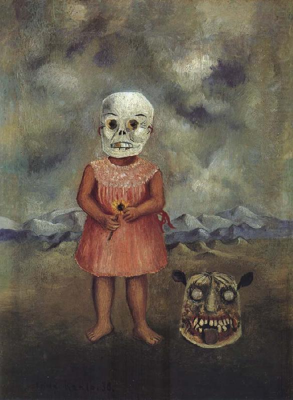 Frida Kahlo Girl with Death Mask china oil painting image
